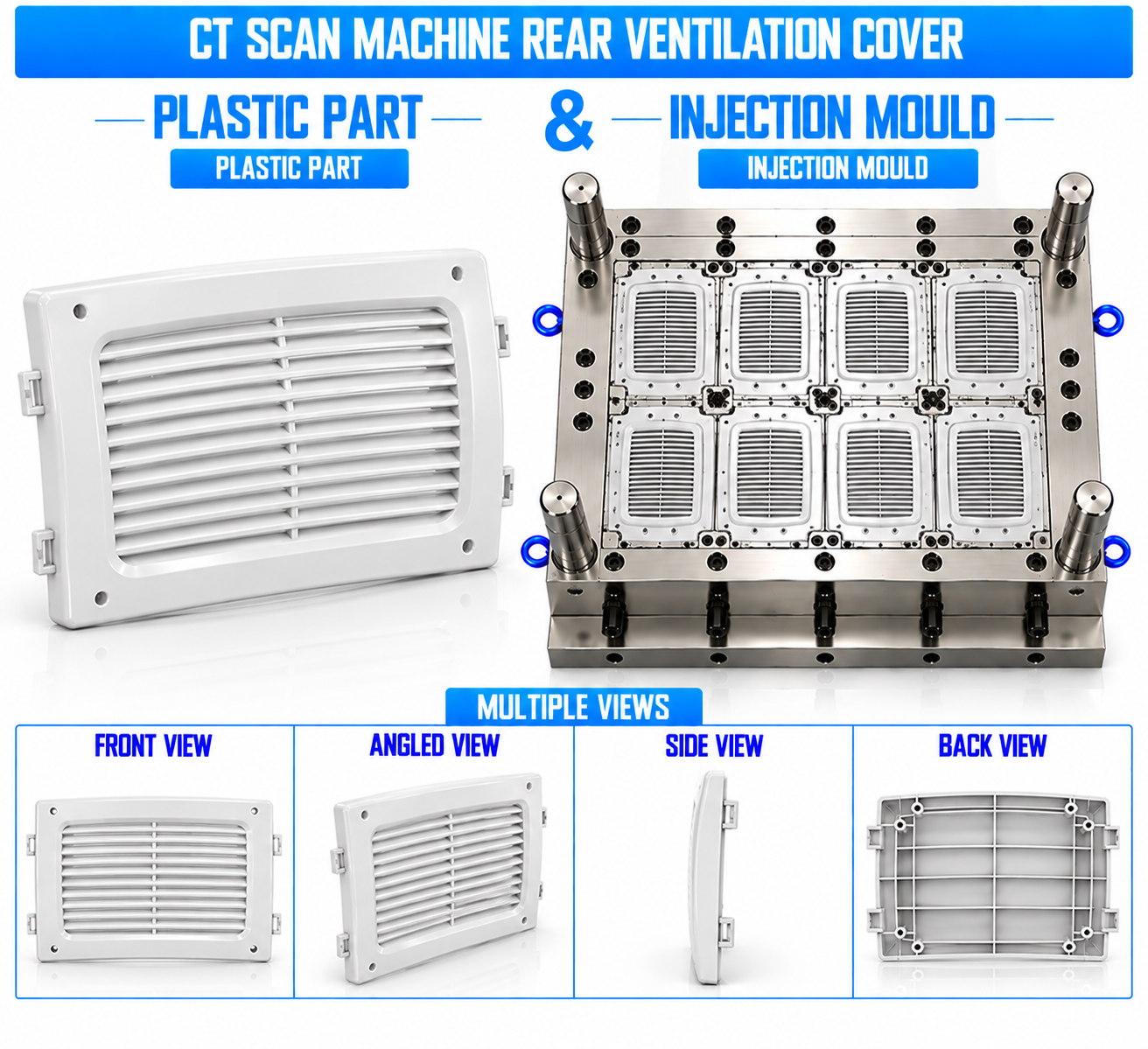 CT Scan Machine Plastic Rear Ventilation Cover Mould and Moulding Service
